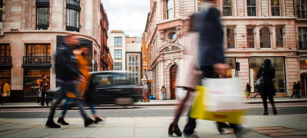 Elegant ladies’ fashion in picturesque Mayfair